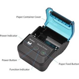 👉 Thermal printer Bisofice Portable 58mm Receipt with 11 Paper Roll