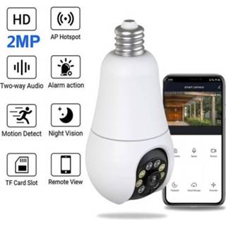 👉 Bewakingscamera WiFi 360 Panoramic Bulb Camera 1080P Security with 2.4&5GHZ