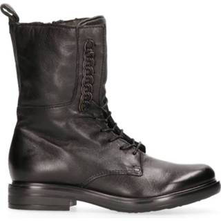 👉 Veterboots leer bewerkt veter zwart Veterboot