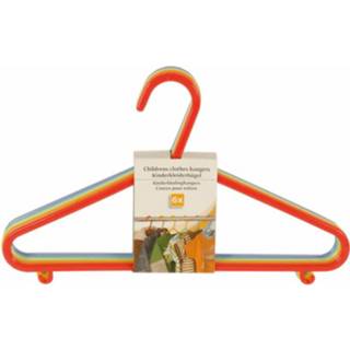 👉 Kledinghanger plastic kinderen Kinder kledinghangers - 6x stuks 28 cm