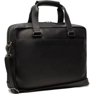 👉 Laptoptas zwart mannen Chesterfield - Manhattan Lederen 15 inch Schoudertas 8719241078960