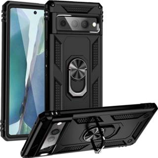 👉 Zwart Lunso - Google Pixel 7 Pro Armor backcover hoes met ringhouder 8720791572839