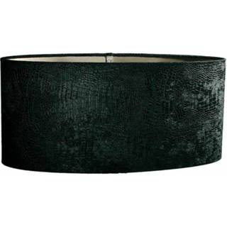 👉 Lampenkap zwart croco Ovaal Velvet Black 35cm
