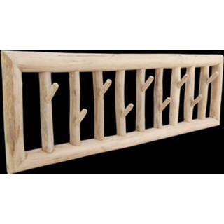 👉 Kapstok hout l bruin TreeTeakhout 9 Haken 80cm 8719956071409