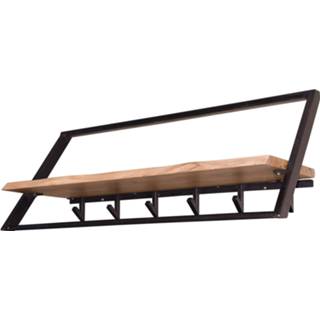 👉 Kapstok metaal zwart Lean Boomstam 5 Haken 1 Mtr 7061288853705