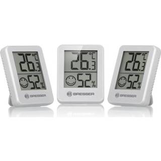 👉 Wit BRESSER ClimaTemp Hygro Indicator Set van 3 Thermo-/Hygrometers (wit) 4007922035475