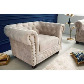 👉 Fauteuil fluweel Chesterfield Champagne - 42312 4251854724864