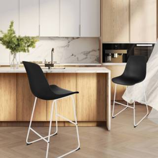 👉 Barkruk zwart wit Nino-Pip - onderstel 75 cm 8720604647662