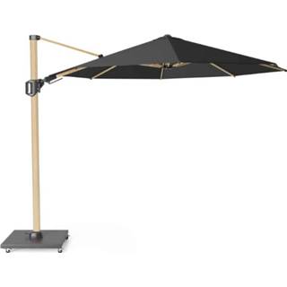 👉 Zweefparasol zwart olefin faded black zweef parasols grijs-antraciet Platinum Challenger T² premium 350 Oak Frame 8717591777120