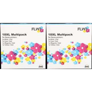 Zwart XL FLWR Epson (2X) 18XL Multipack en kleur 8719551005809