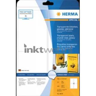 👉 Transparante transparant Herma 8019 labels 99,1 x 139mm 4008705080194