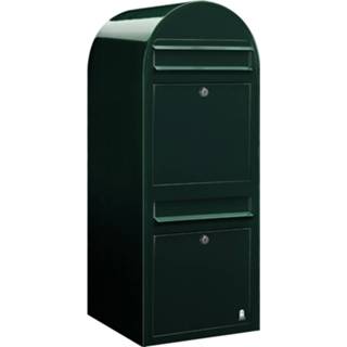 👉 Brievenbus staal gepoedercoat ZwartGroen Bobi Duo - 6417237014283