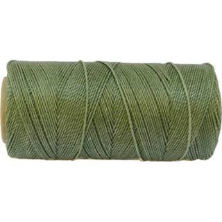 👉 Klos groen donkergroen polyester active Macramé Koord - SALIE / SAGE GREEN #90 Waxed Cord ca. 173mtr 1mm Dik 8720937105402