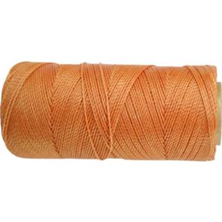 👉 Klos oranje polyester active Macramé Koord - LICHT / LIGHT ORANGE #217 Waxed Cord ca. 173mtr 1mm Dik 8720937105341