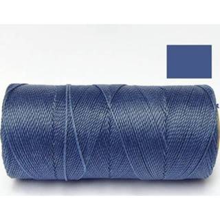 Spijkerbroek blauw polyester active Macrame Koord - JEANS / DENIM BLUE Waxed Cord Klos 914 cm 1mm dik