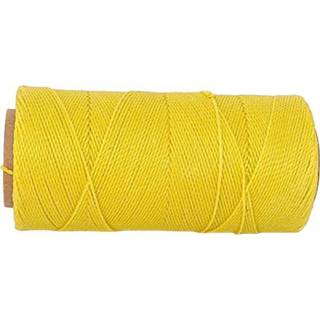 👉 Klos geel polyester active Macramé Koord - FEL / BRIGHT YELLOW #37 Waxed Cord ca. 173mtr 1mm Dik 8720937105488