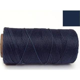 👉 Klos marine blauw polyester active Macrame Koord - / NAVY BLUE Waxed Cord 914 cm 1mm dik