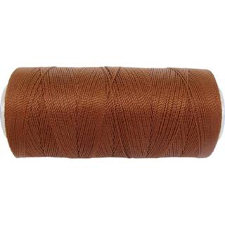 👉 Klos bruin polyester active Macramé Koord - / BROWN #389 Waxed Cord ca. 173mtr 1mm Dik 8720937105167