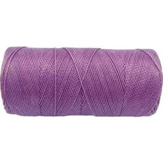 👉 Klos paars purper polyester active Macramé Koord - / PURPLE #69 Waxed Cord ca. 173mtr 1mm Dik 8720937105419