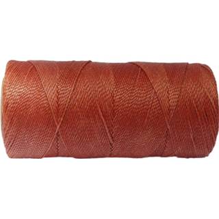 👉 Klos oranje polyester active Macramé Koord - ROEST / ORANGE RUST- #234 Waxed Cord ca. 173mtr 1mm Dik 8720937105259
