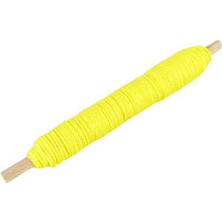 👉 Klos geel polyester active Macramé Koord - / BRIGHT YELLOW Waxed Cord 2800 cm 1mm Dik 8438477580015