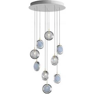 👉 Lens blauw glas Bomma 9 pcs Hanglamp - 5x 4x Helder