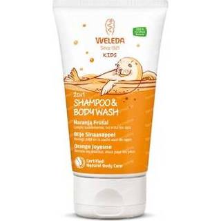 Shampoo kinderen Weleda Kids 2-in-1 & Body Wash Blije Sinaasappel
