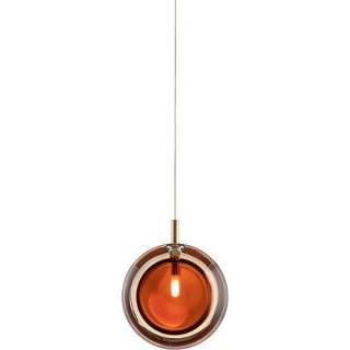 👉 Lens glas goud oranje Bomma Single Hanglamp - Amber Geborsteld 8595610921910