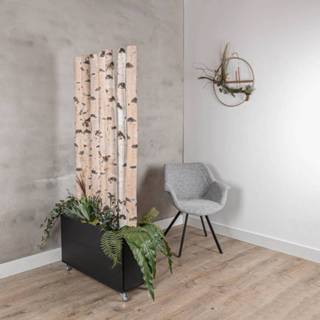 👉 Kunstplant houten active Roomdivider Berk– Met bak en kunstplanten – 180x80cm 7442954896873