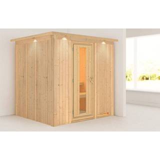 Karibu | Sauna Daria met Dakkraag Energiesparend 4010090859293