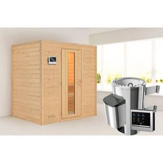 👉 Karibu | Sauna Ronja Energiesparend Biokachel 3,6 kW Externe Bediening 4010090860701