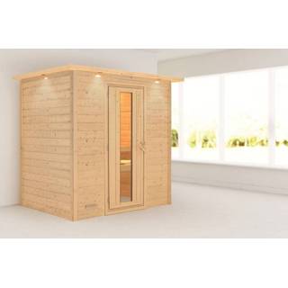 Karibu | Sauna Ronja met Dakkraag Energiesparend 4010090860718