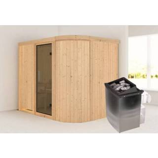 👉 Kachel Karibu | Sauna Titania 4 Antracietglas 9 kW Geïntegreerde Bediening 4010090856964