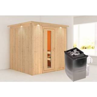 👉 Kachel Karibu | Sauna Sodin met Dakkraag Energiesparend 4,5 kW Geïntegreerde Bediening 4010090165585