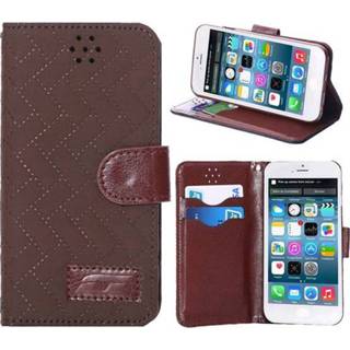 👉 Portemonnee bruin PU Fashion lederen iPhone 6 hoes 8701077809825