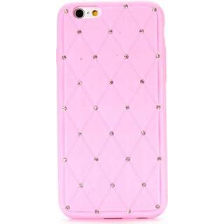 👉 Siliconen hoesje roze Stars iPhone 6 hoes 8701077809382