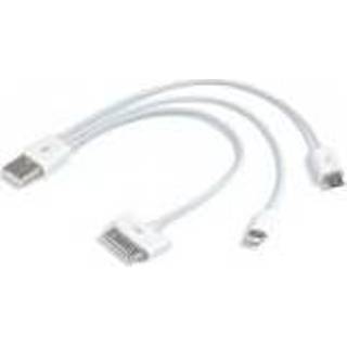 👉 Handige 3 in 1 USB kabel - Apple 30pins, Lightning en microUSB