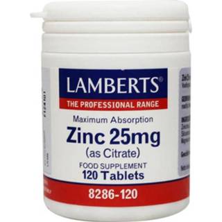 👉 Zink lamberts (zink) citraat 25 mg (Lamberts) | 120tab 5055148410032