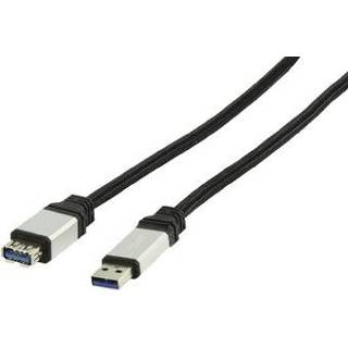 👉 USB A Vrouwelijk digitaal OFC computer Knig PVC blister recht Mannelijk zwart CMP-CE018-1.8 3.0 kabel 1,80 m 5412810139781