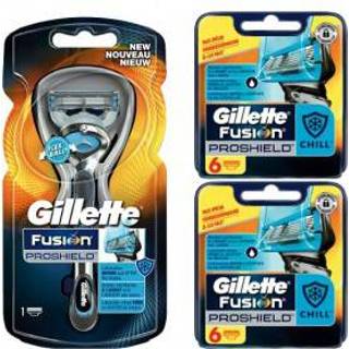 👉 Mes Gillette Fusion ProShield Combi CHILL Systeem incl 13 mesjes