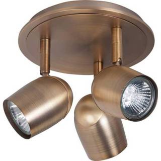 👉 Highlight - Ovale - Plafondlamp - GU10 - 22 x 22  x 13cm - Brons