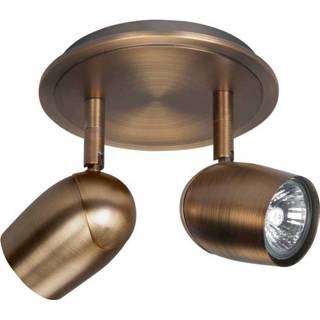 👉 Highlight - Ovale - Plafondlamp - GU10 - 17 x 17  x 13cm - Brons