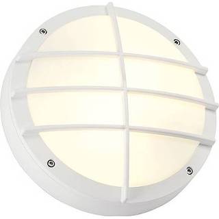 👉 Tuinverlichting ronde wandlampen wit PC aluminium SLV BULAN Grid