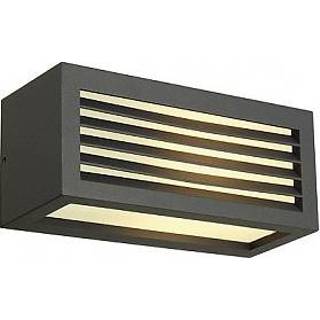 👉 Wandlamp zwart antraciet aluminium tuinverlichting wandlampen BOX-L E27