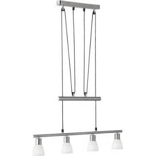 👉 Hanglamp Led Hanglampen plafond binnenverlichting rond nikkel mat glas metaal Trio CARICO