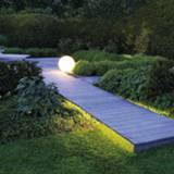👉 Staal PE staande tuinlampen tuinverlichting wit Rotoball Floor 25 cm