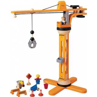 👉 Uitverkocht planwood Plan Toys - Kraan Crane Set