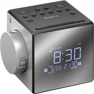 👉 Wekkerradio zilver Sony ICF-C1PJ - met projectie, USB-Aansl