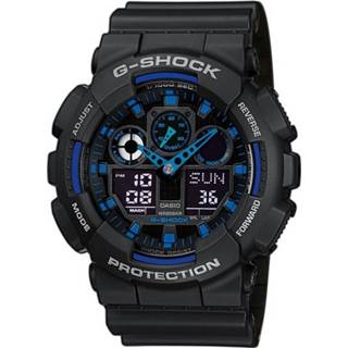 👉 Mannen zwart blauw Casio G-Shock GA-100-1A2ER