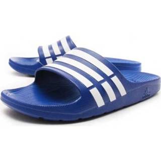 👉 Slippers Vechtsport Kleding stuks blauw Adidas Duramo Slide